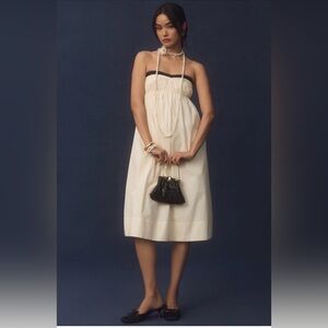 NWT Anthropologie: Maeve Strapless Pintuck Open-Back Dress